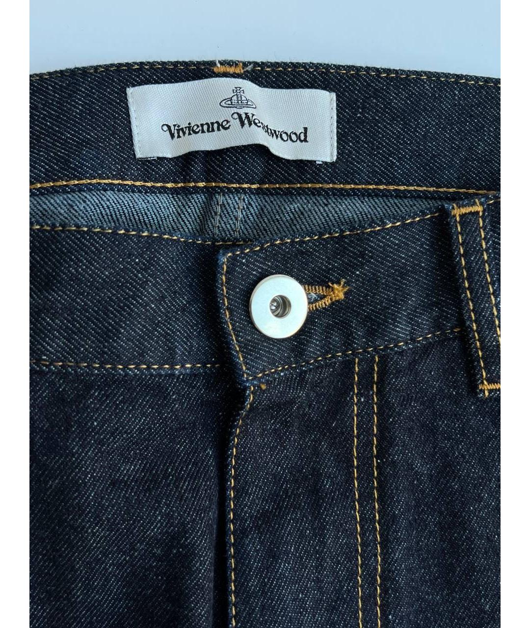 VIVIENNE WESTWOOD Темно-синие хлопковые джинсы скинни, фото 6