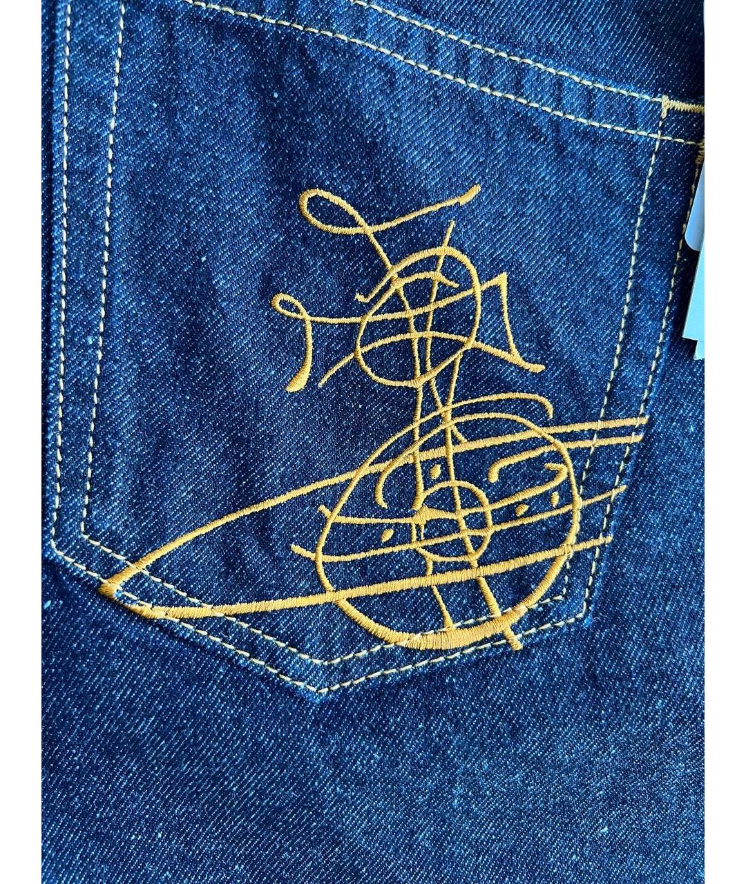 VIVIENNE WESTWOOD Темно-синие хлопковые джинсы скинни, фото 4