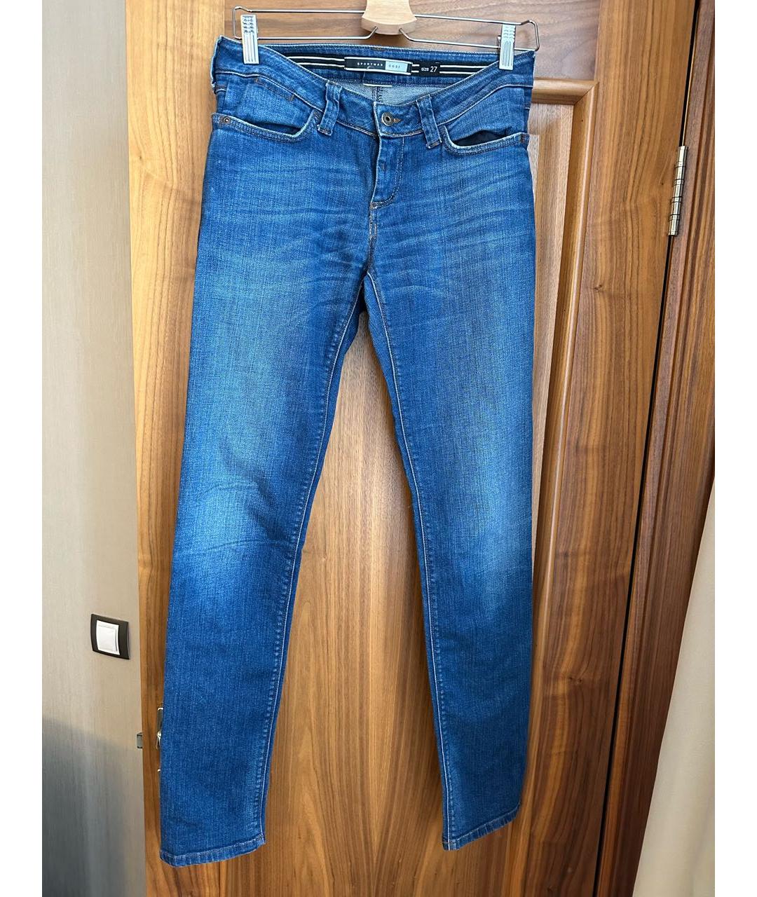 SPORT MAX CODE Синие джинсы слим, фото 7