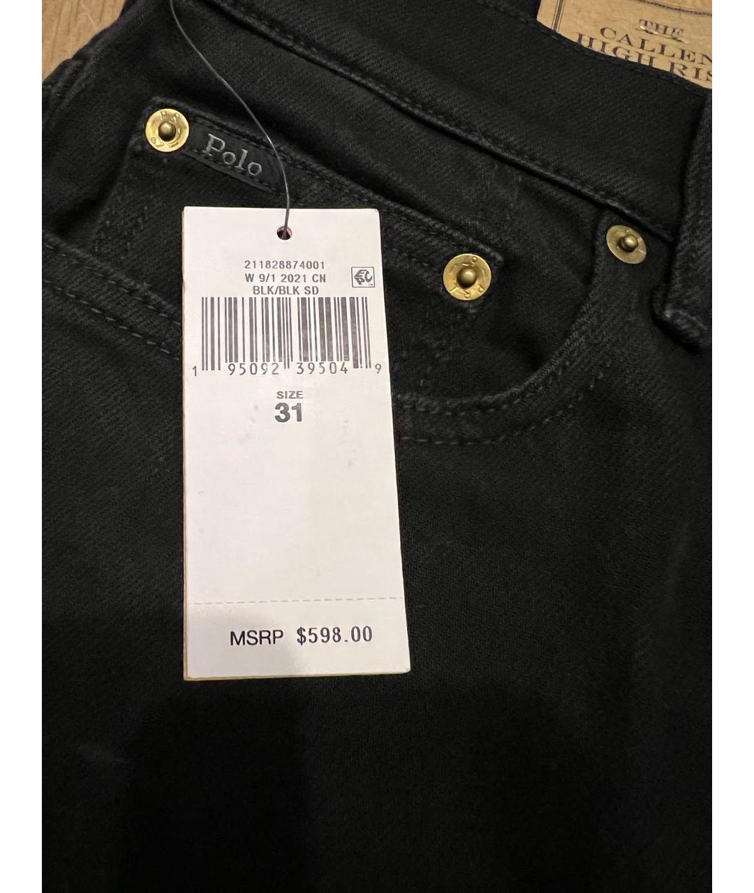 POLO RALPH LAUREN Черные прямые джинсы, фото 5