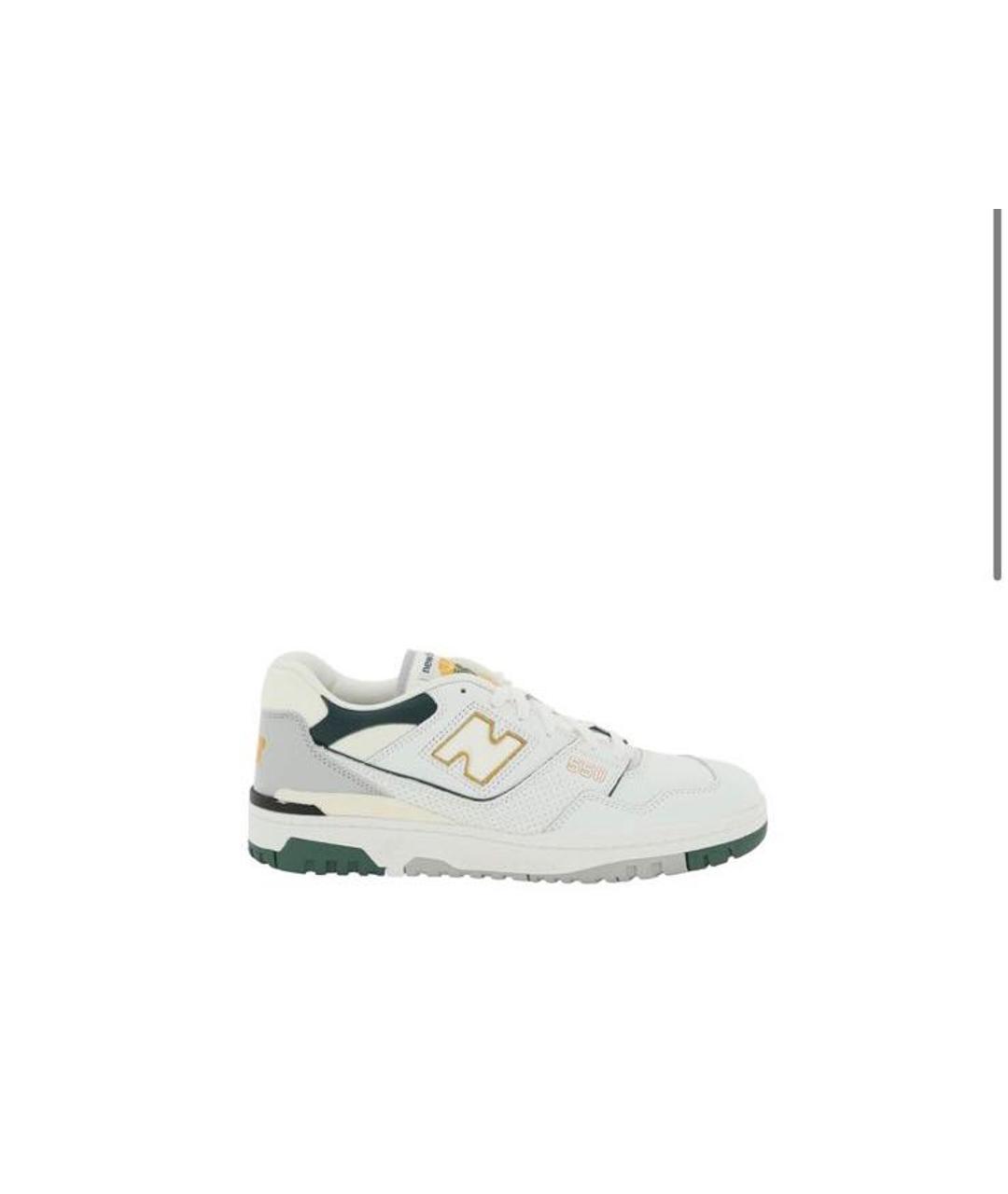 NEW BALANCE Белые кожаные низкие кроссовки / кеды, фото 5
