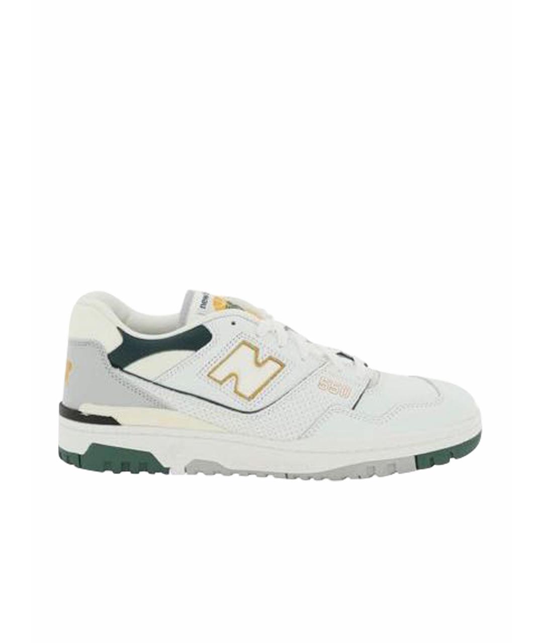 NEW BALANCE Белые кожаные низкие кроссовки / кеды, фото 1