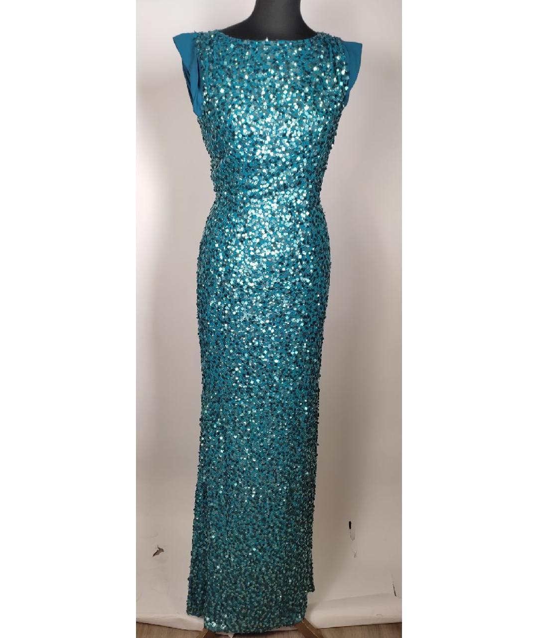JENNY PACKHAM Синее полиэстеровое вечернее платье, фото 8