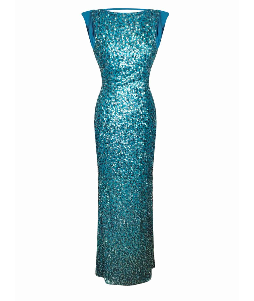 JENNY PACKHAM Синее полиэстеровое вечернее платье, фото 1