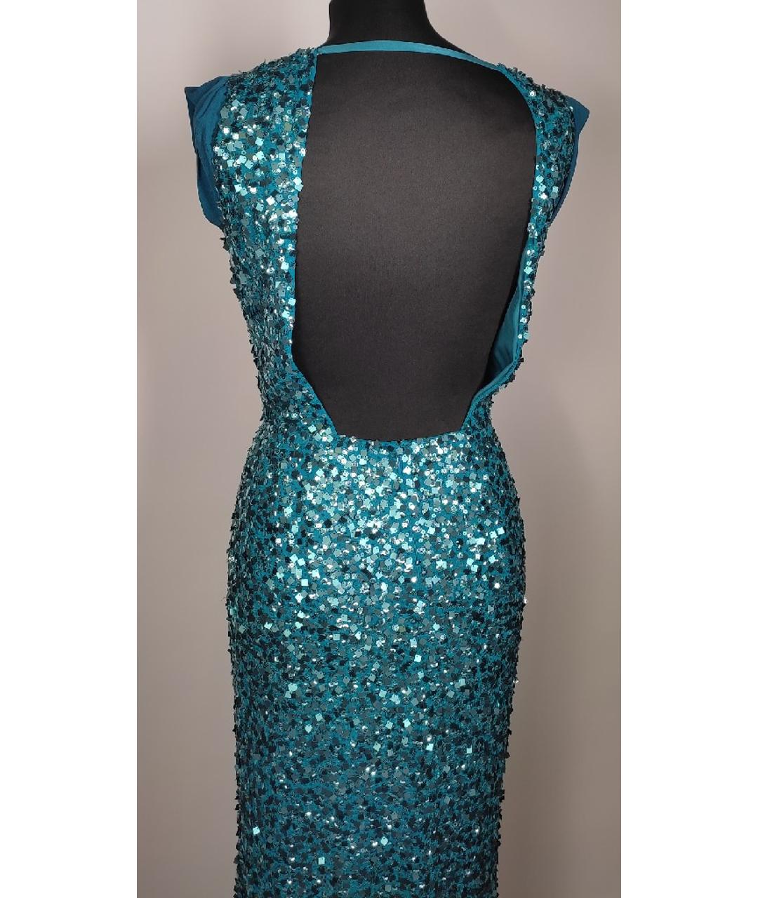 JENNY PACKHAM Синее полиэстеровое вечернее платье, фото 5