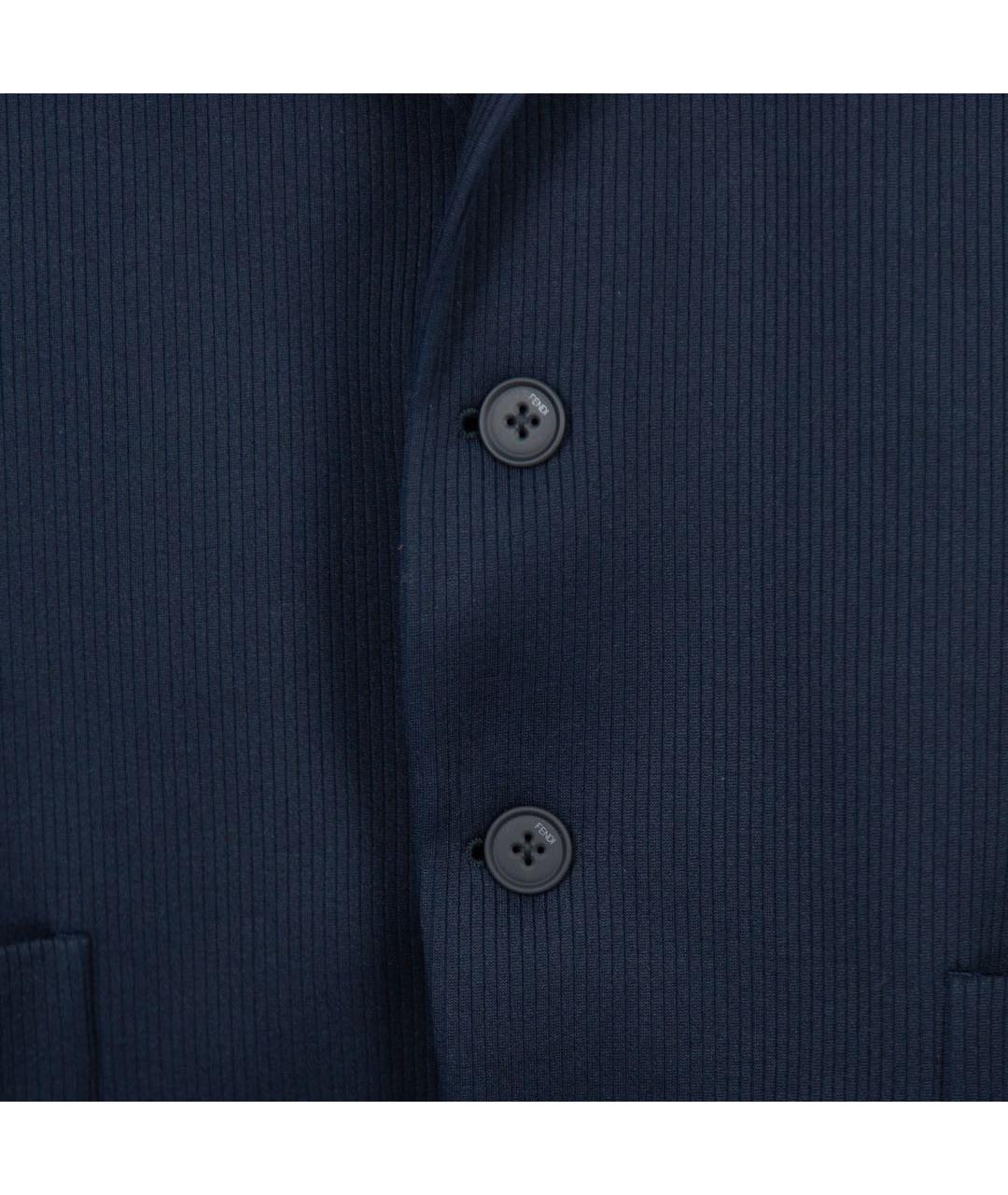 FENDI Темно-синий хлопковый пиджак, фото 3