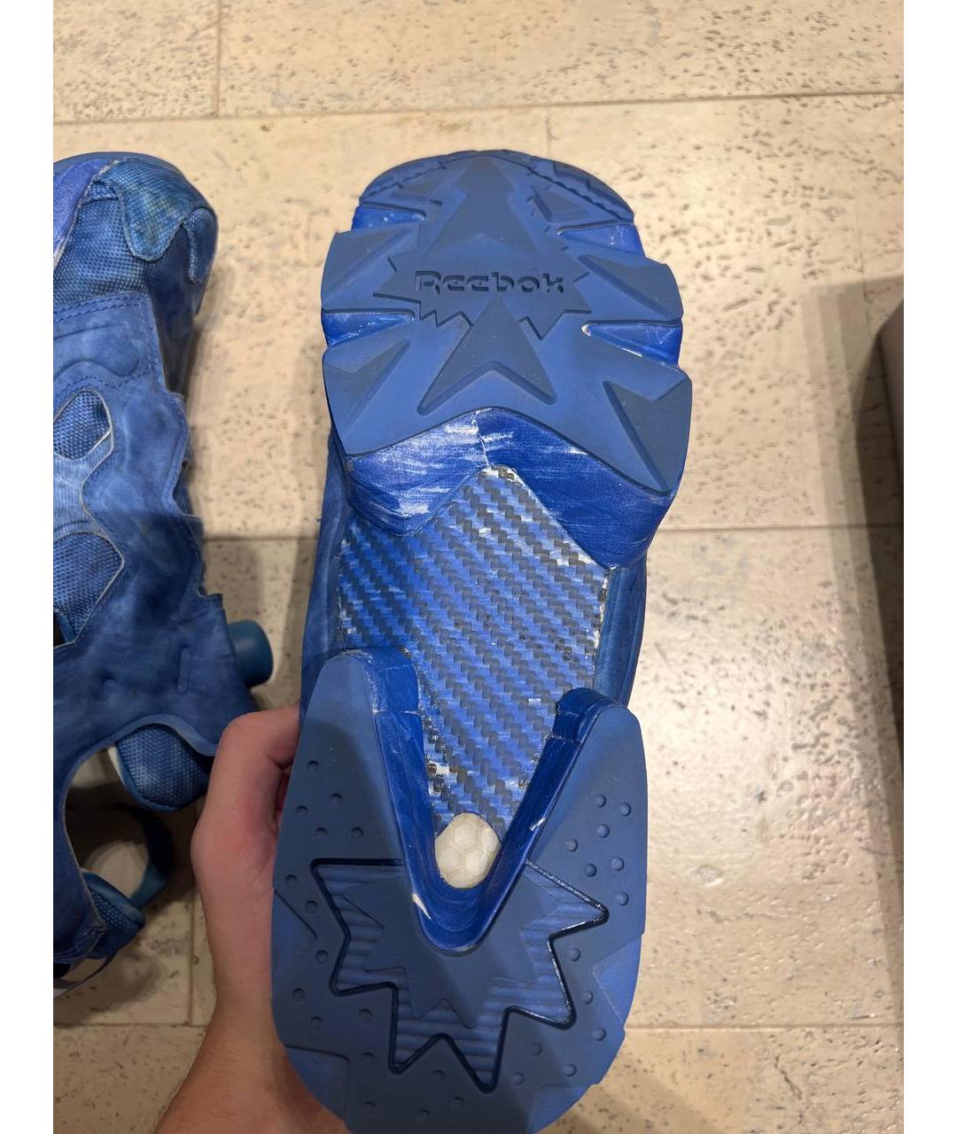 VETEMENTS Синие низкие кроссовки / кеды, фото 6