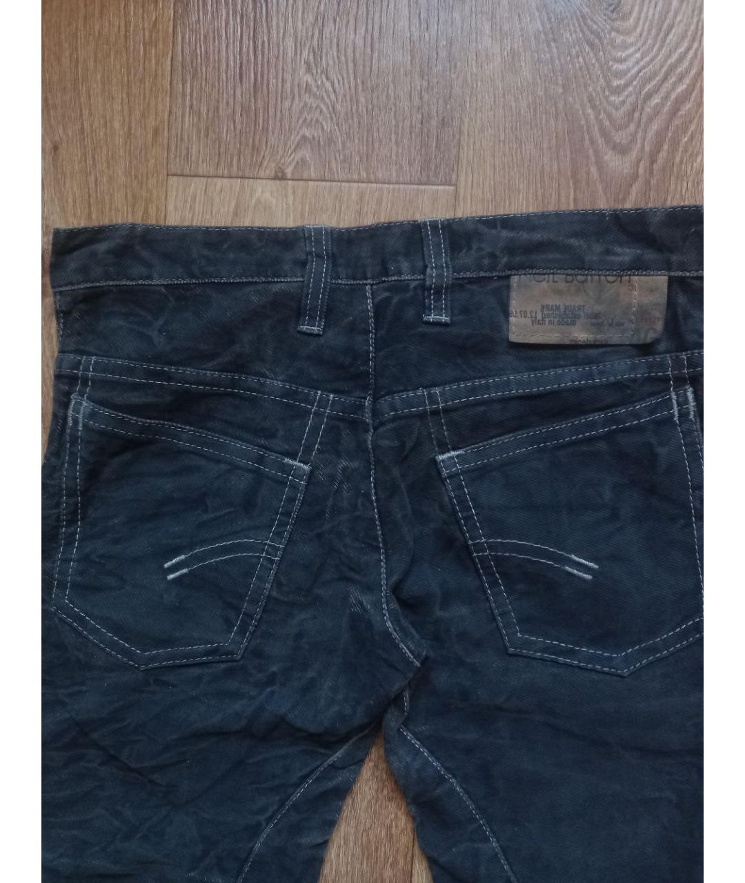 NEIL BARRETT Черные хлопковые прямые джинсы, фото 5