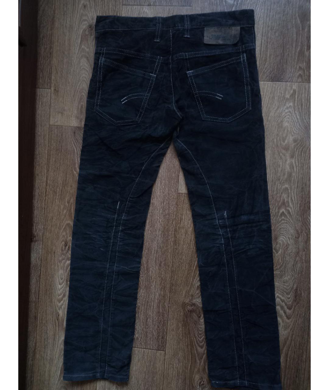 NEIL BARRETT Черные хлопковые прямые джинсы, фото 2