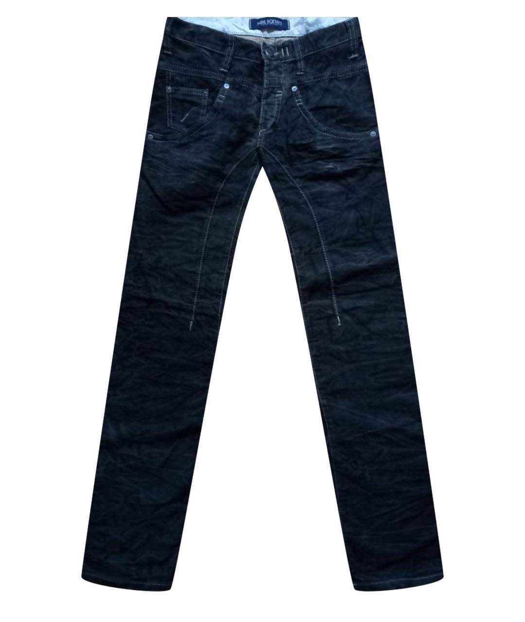 NEIL BARRETT Черные хлопковые прямые джинсы, фото 1