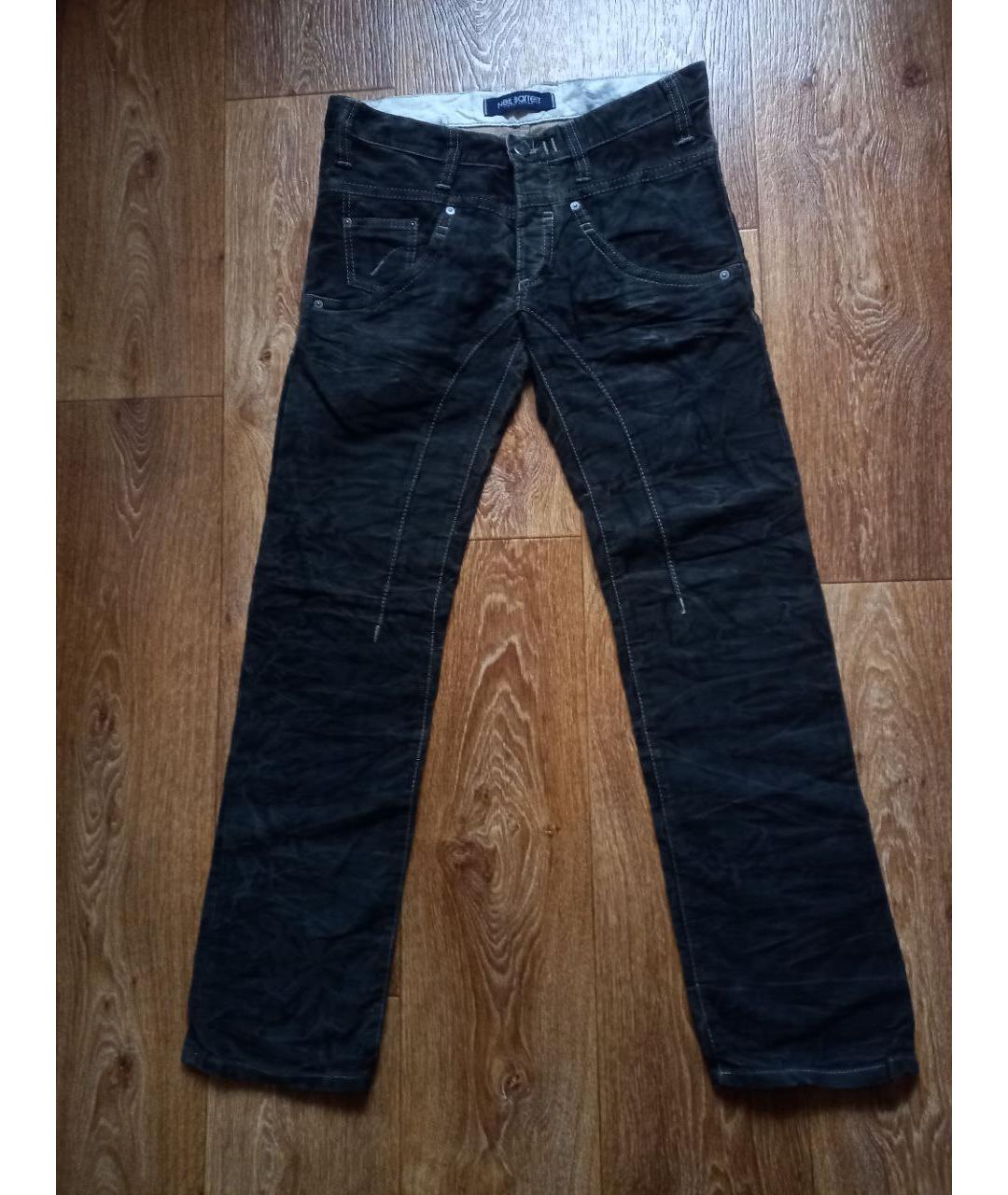 NEIL BARRETT Черные хлопковые прямые джинсы, фото 8