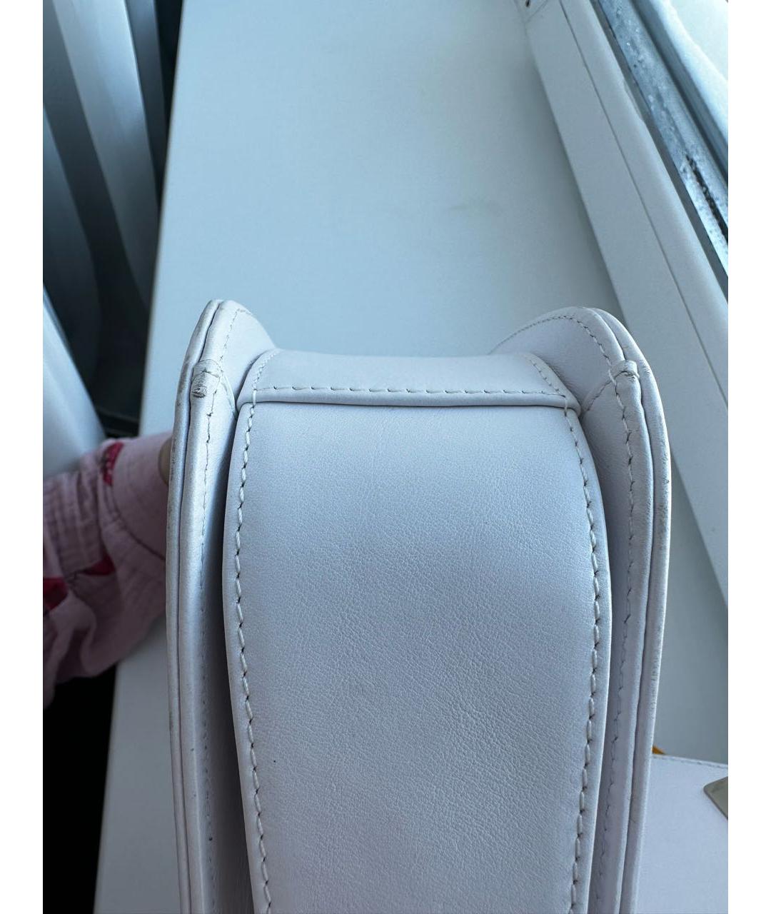 VALENTINO Белая кожаная сумка через плечо, фото 5