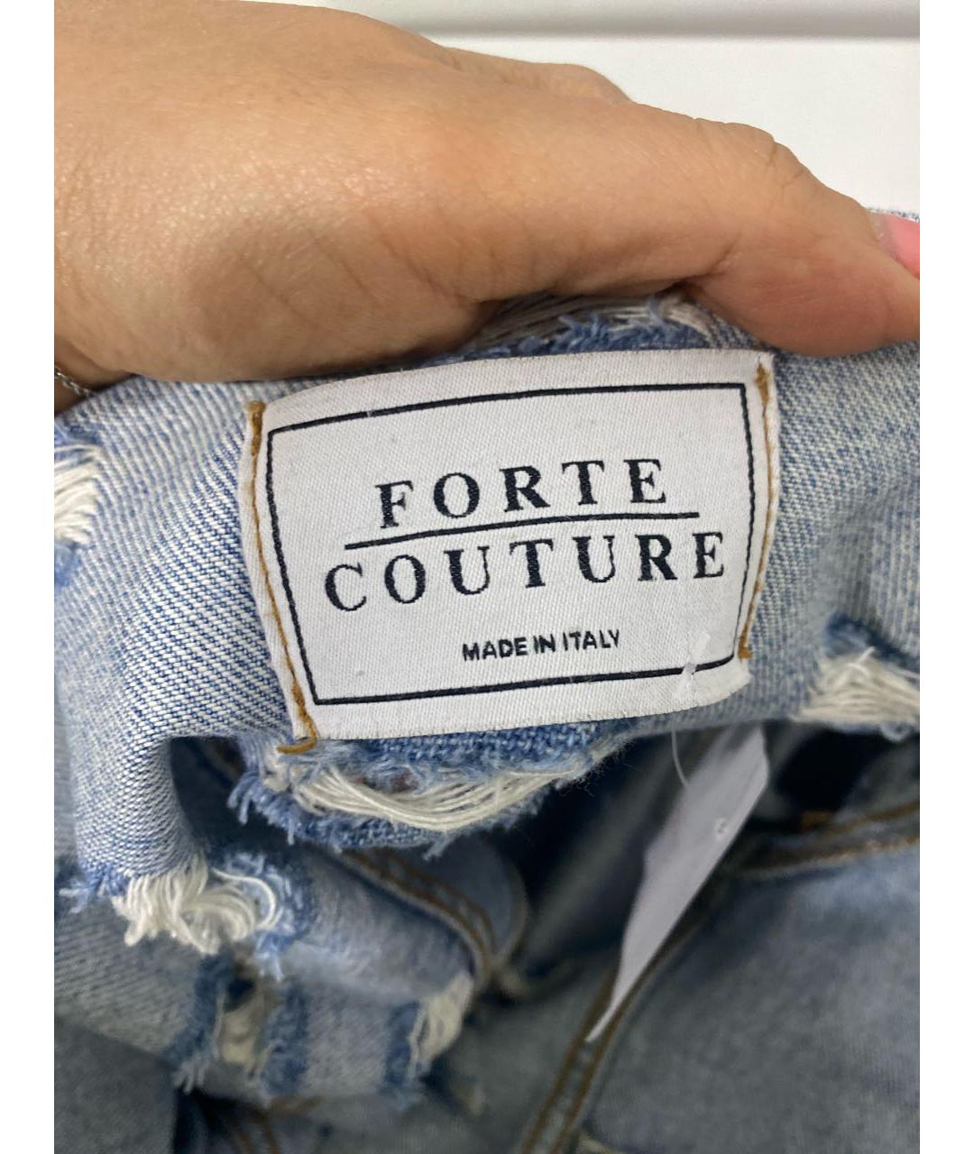 FORTE COUTURE Синяя деним куртка, фото 3