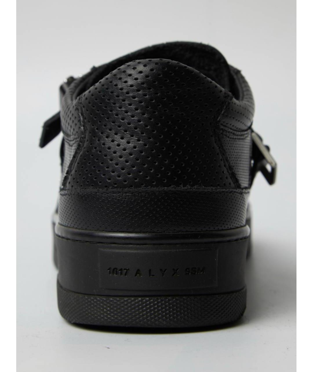 1017 ALYX 9SM Черные кожаные низкие кроссовки / кеды, фото 4