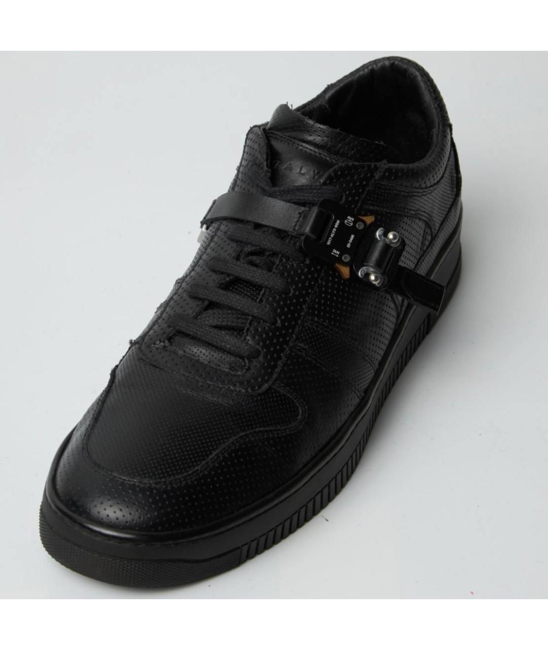 1017 ALYX 9SM Черные кожаные низкие кроссовки / кеды, фото 3