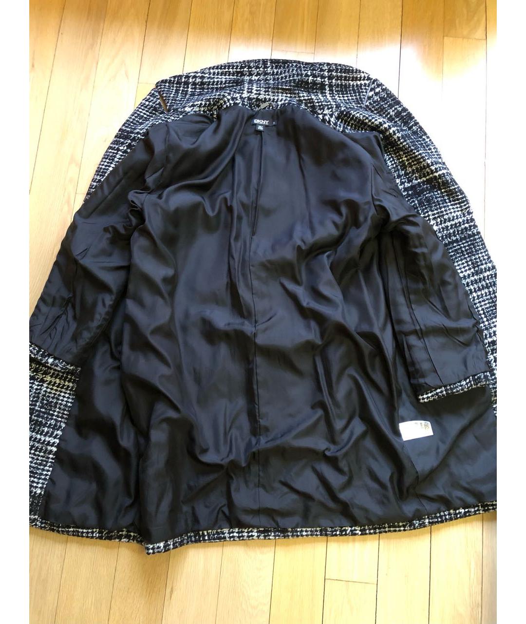 DKNY Черное шерстяное пальто, фото 4
