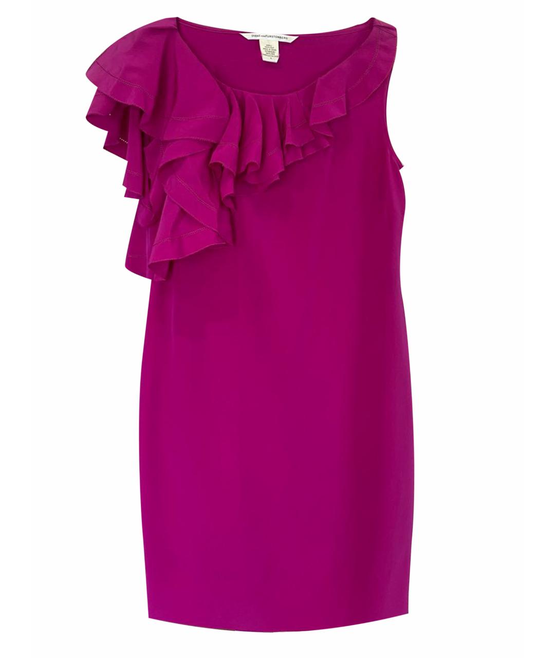 DIANE VON FURSTENBERG Фиолетовое шелковое вечернее платье, фото 1
