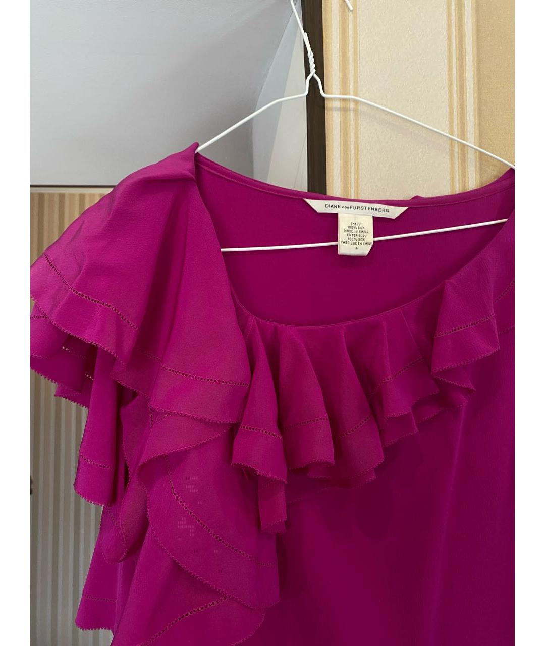 DIANE VON FURSTENBERG Фиолетовое шелковое вечернее платье, фото 4