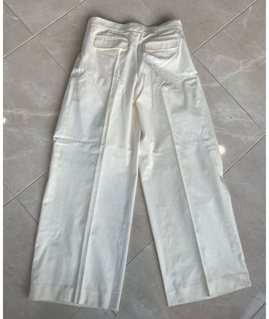 SONIA RYKIEL Белые хлопковые брюки широкие, фото 2