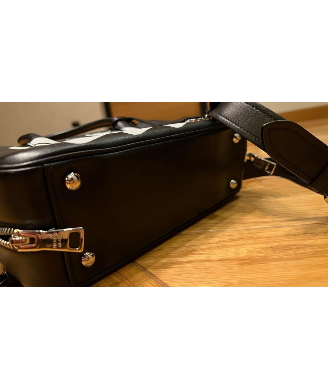 PRADA Черная кожаная сумка тоут, фото 2