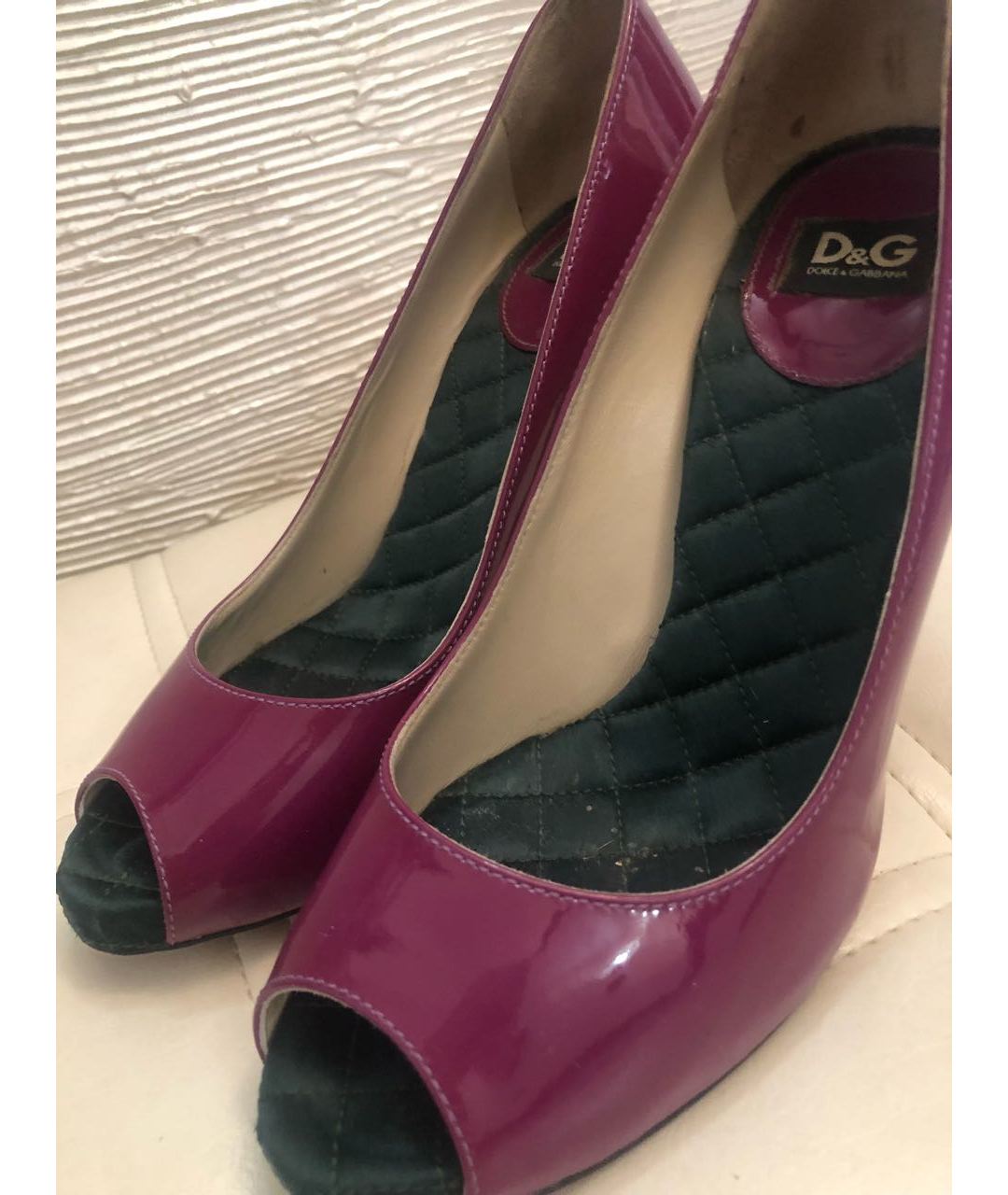 DOLCE&GABBANA Фиолетовые туфли из лакированной кожи, фото 6