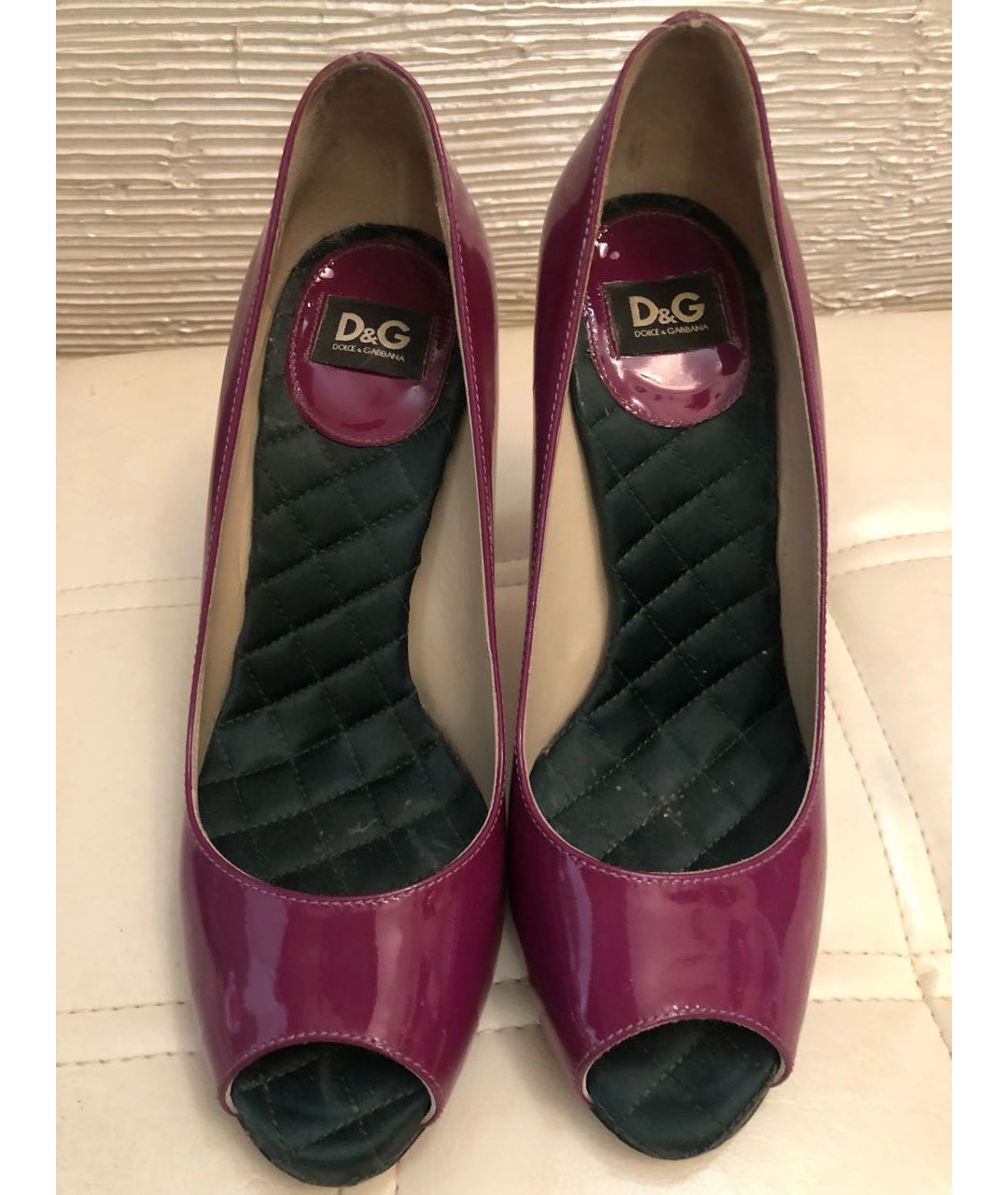 DOLCE&GABBANA Фиолетовые туфли из лакированной кожи, фото 2