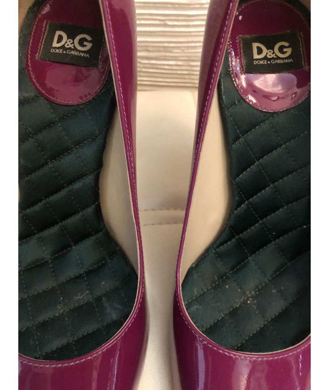 DOLCE&GABBANA Фиолетовые туфли из лакированной кожи, фото 5