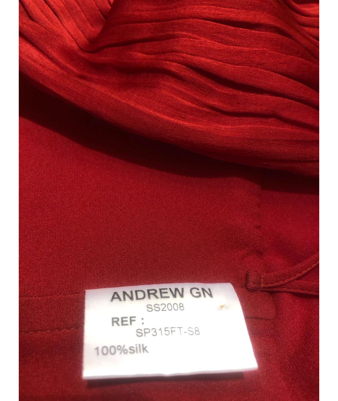 ANDREW GN Красный шелковый корсет, фото 4