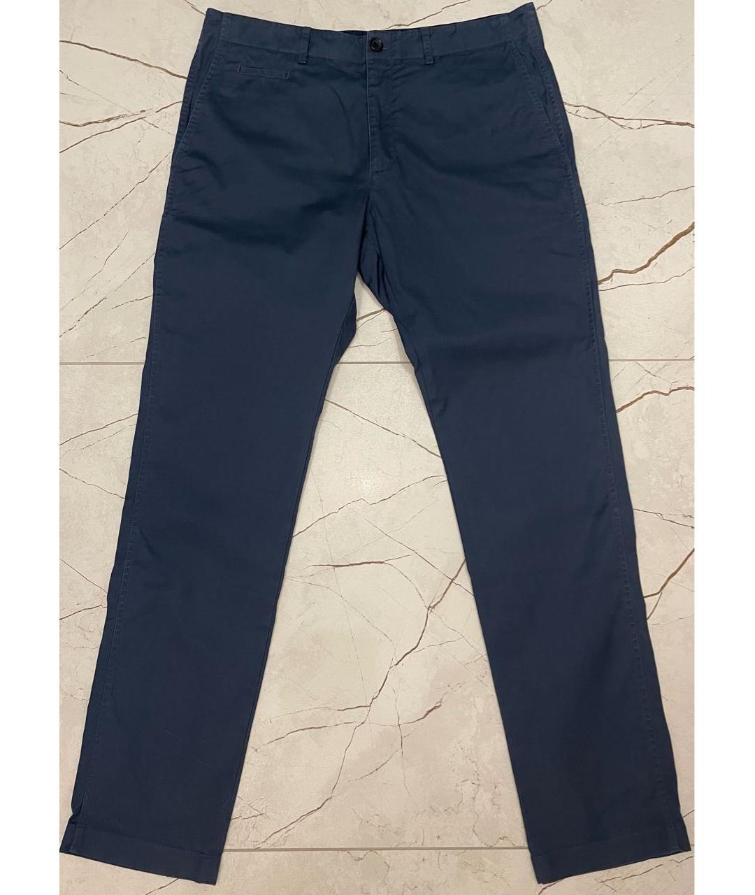LOUIS VUITTON PRE-OWNED Темно-синие хлопковые повседневные брюки, фото 6