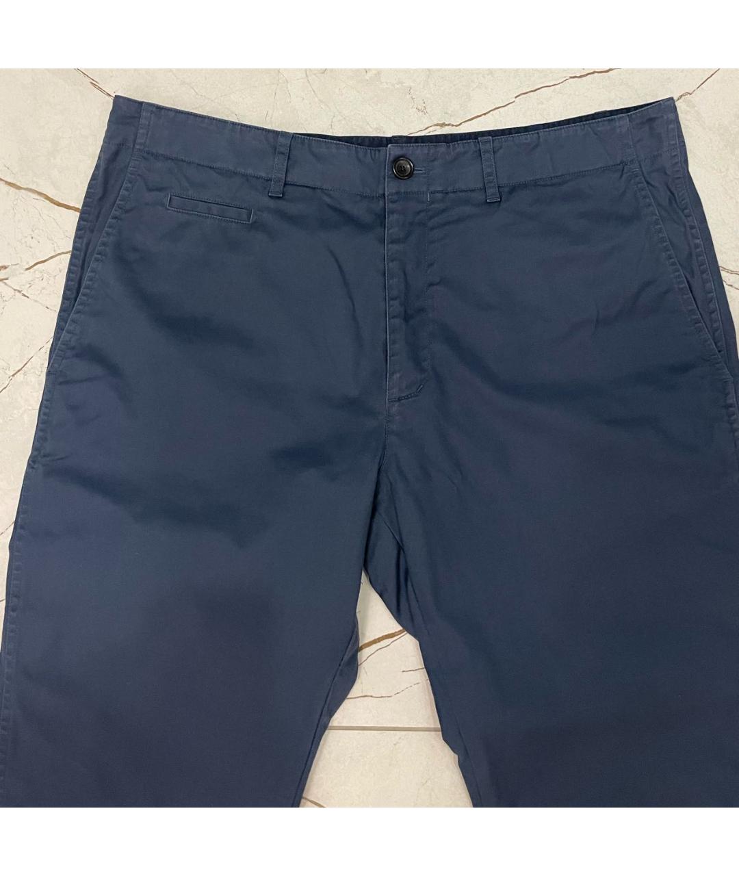 LOUIS VUITTON PRE-OWNED Темно-синие хлопковые повседневные брюки, фото 3