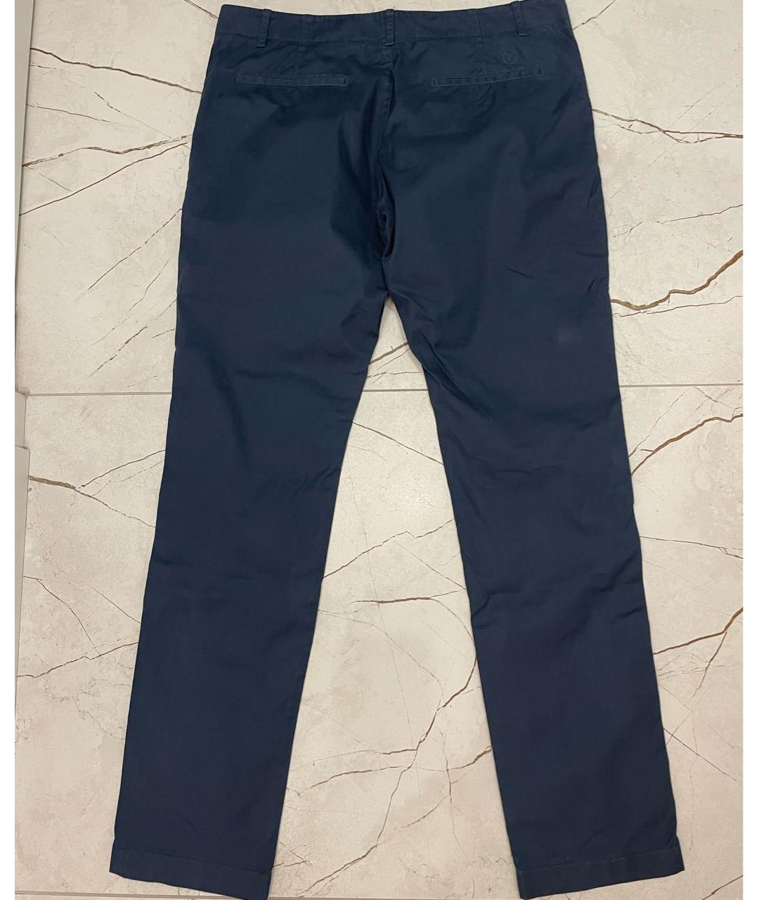 LOUIS VUITTON PRE-OWNED Темно-синие хлопковые повседневные брюки, фото 2