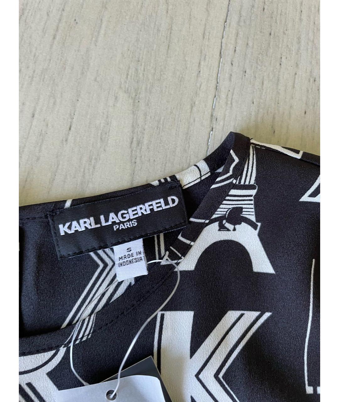 KARL LAGERFELD Черная полиэстеровая блузы, фото 4
