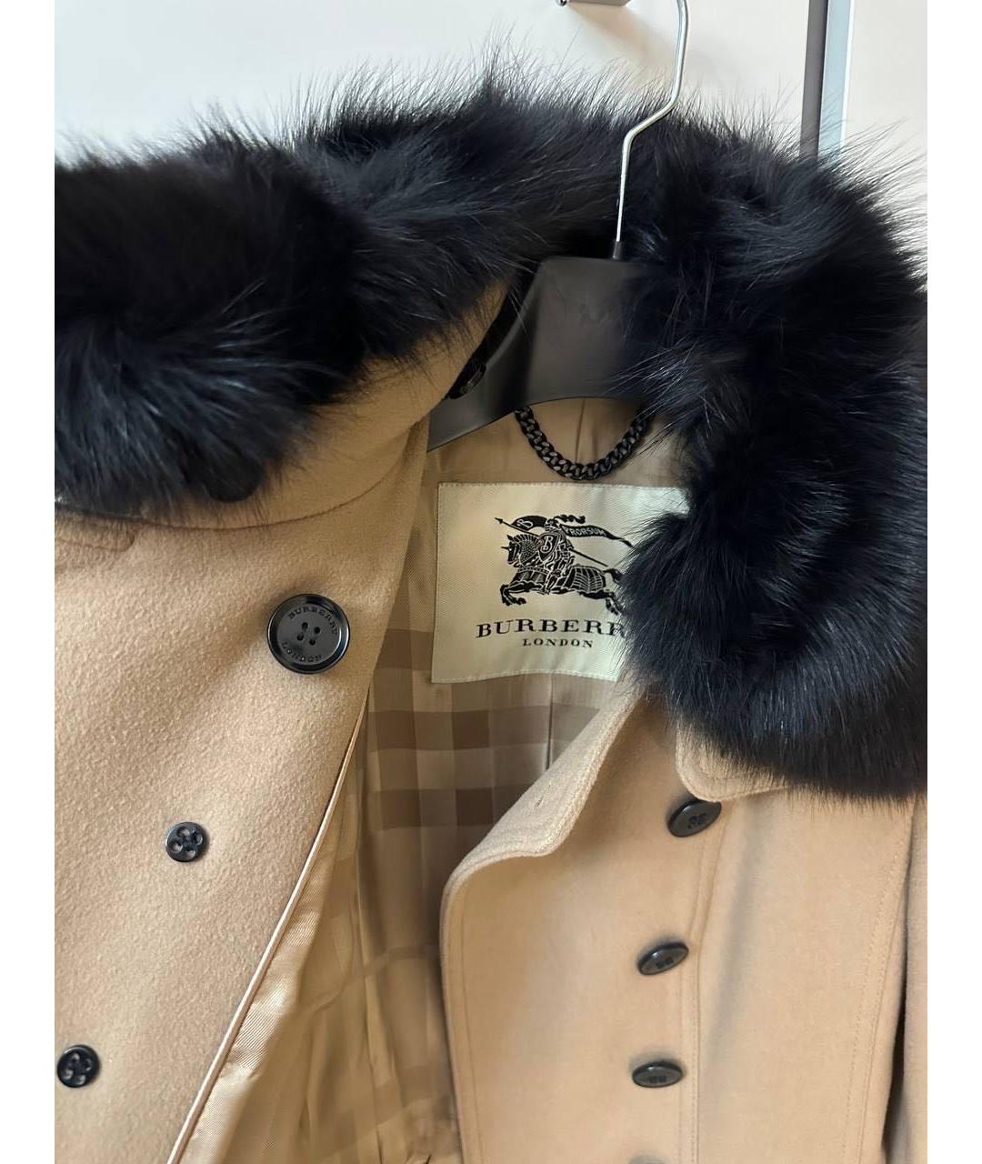 BURBERRY Бежевое шерстяное пальто, фото 3