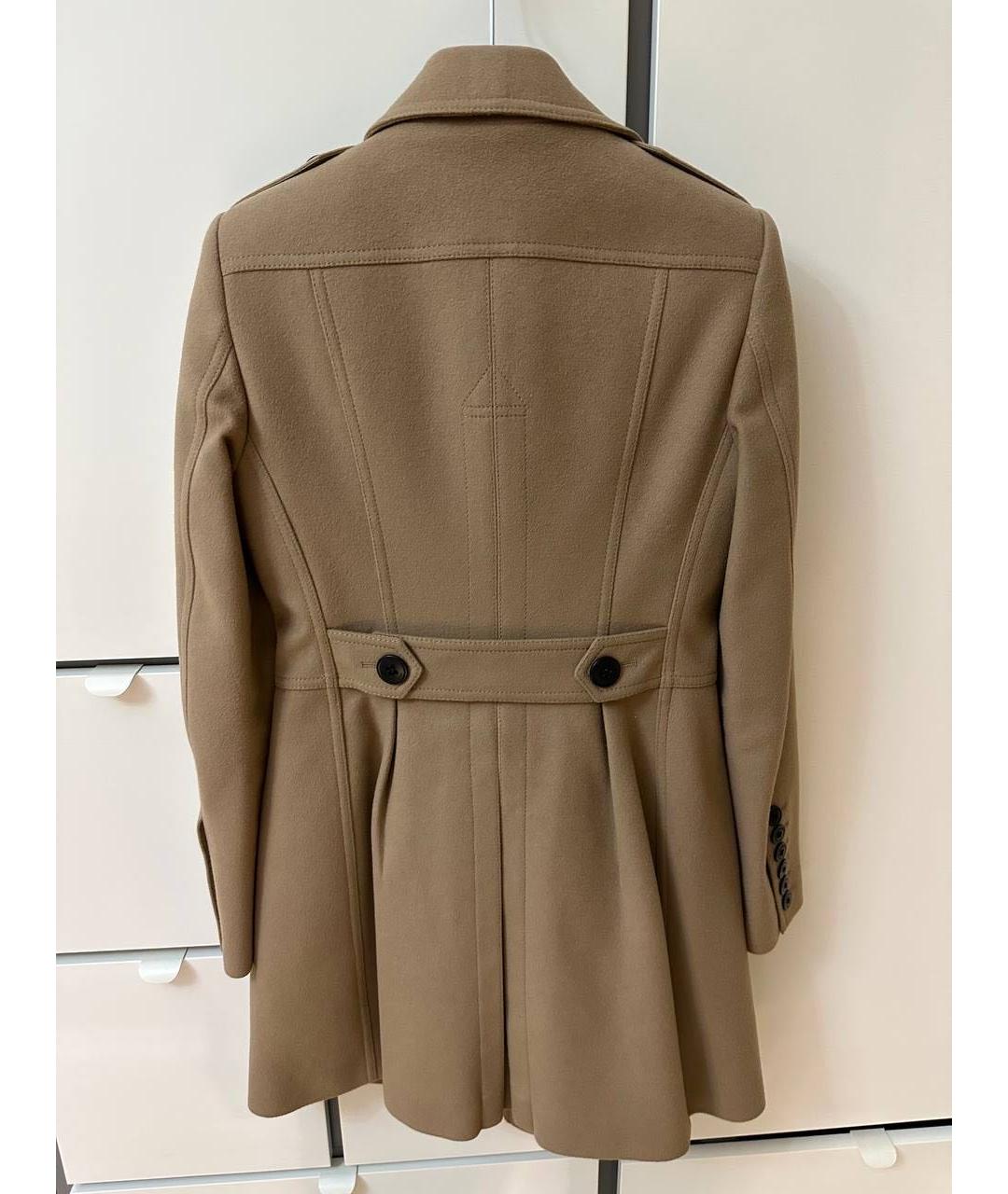 BURBERRY Бежевое шерстяное пальто, фото 2