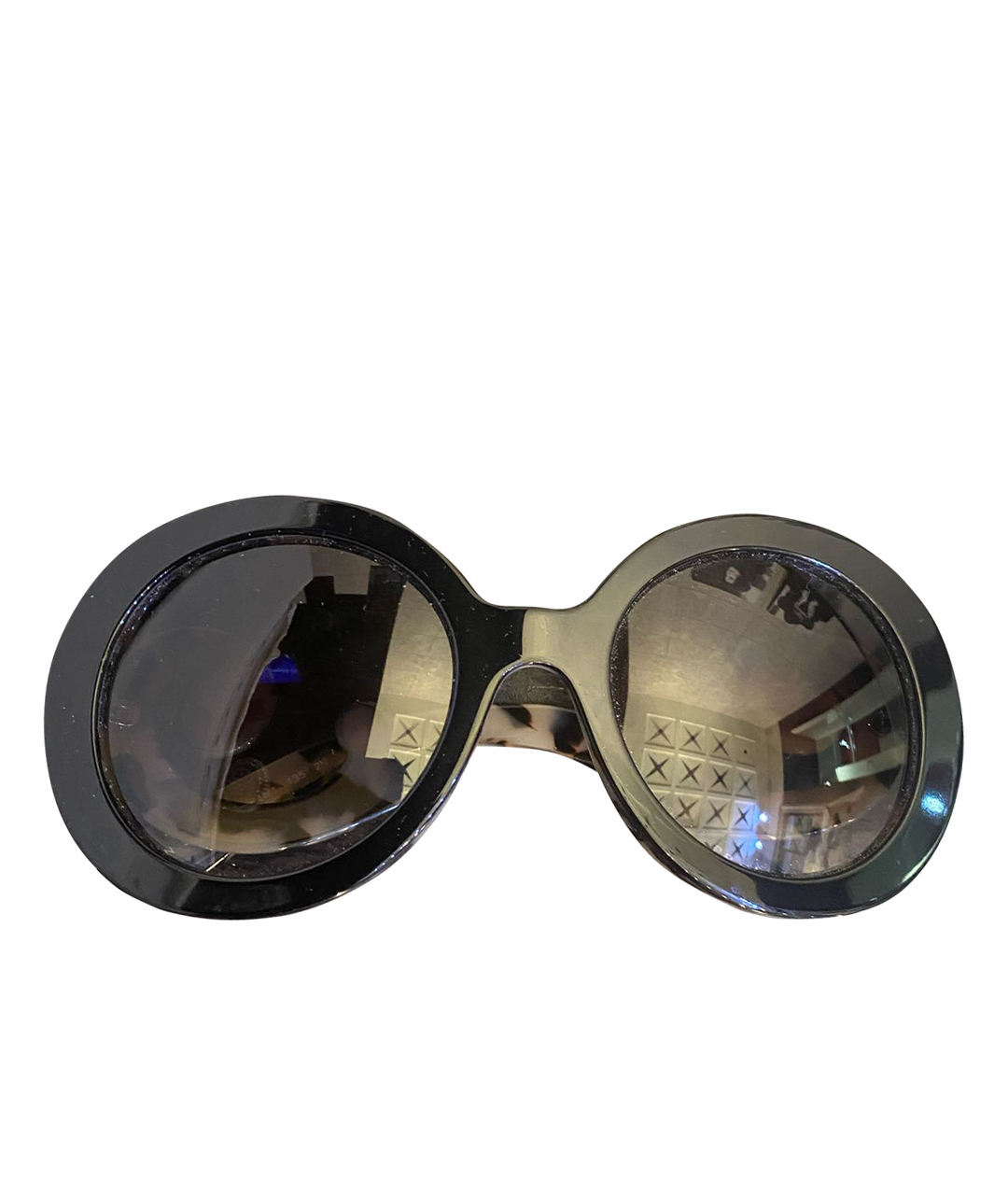PRADA Антрацитовые пластиковые солнцезащитные очки, фото 1
