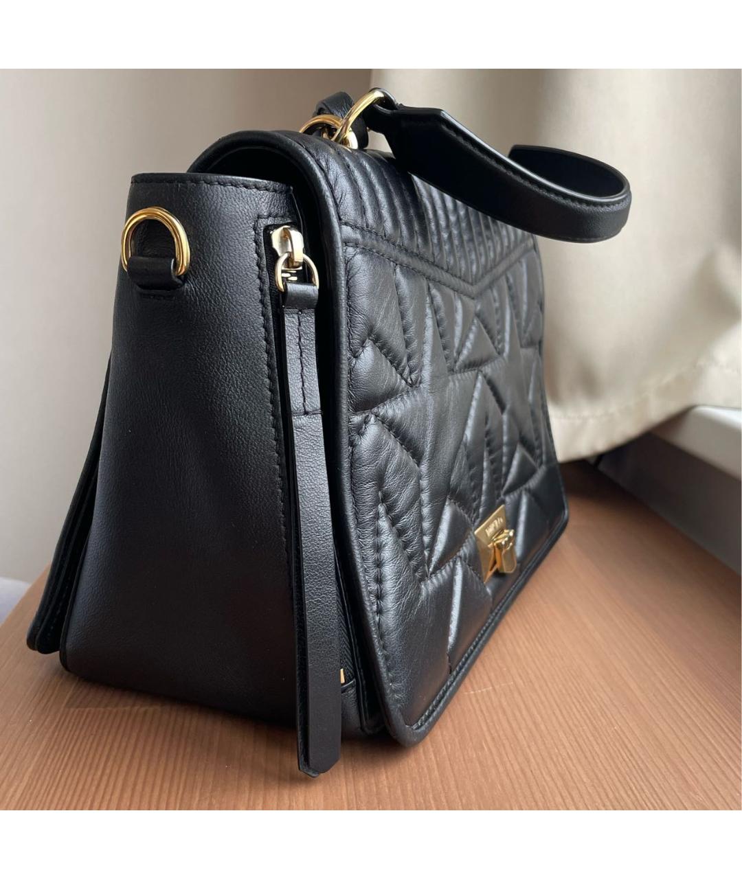 JIMMY CHOO Черная кожаная сумка тоут, фото 3