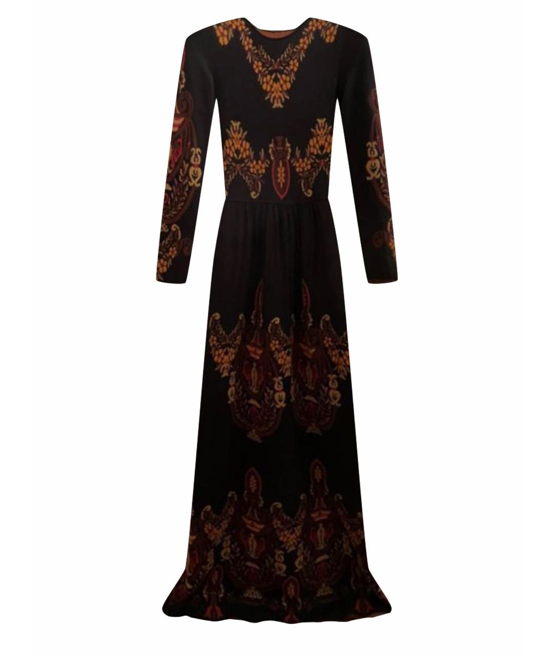 ALBERTA FERRETTI Черное шерстяное повседневное платье, фото 1