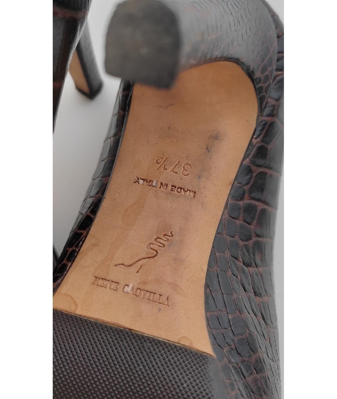 RENE CAOVILLA Коричневые туфли из экзотической кожи, фото 6