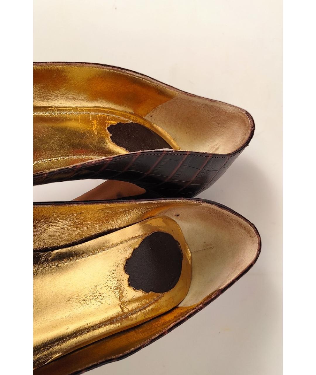 RENE CAOVILLA Коричневые туфли из экзотической кожи, фото 8