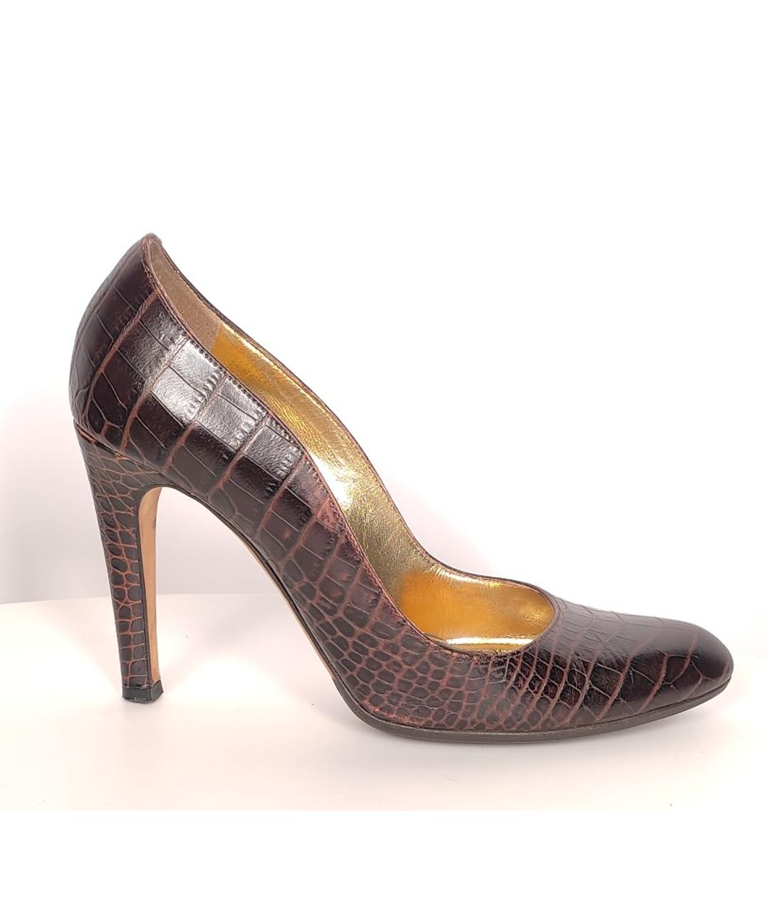 RENE CAOVILLA Коричневые туфли из экзотической кожи, фото 9