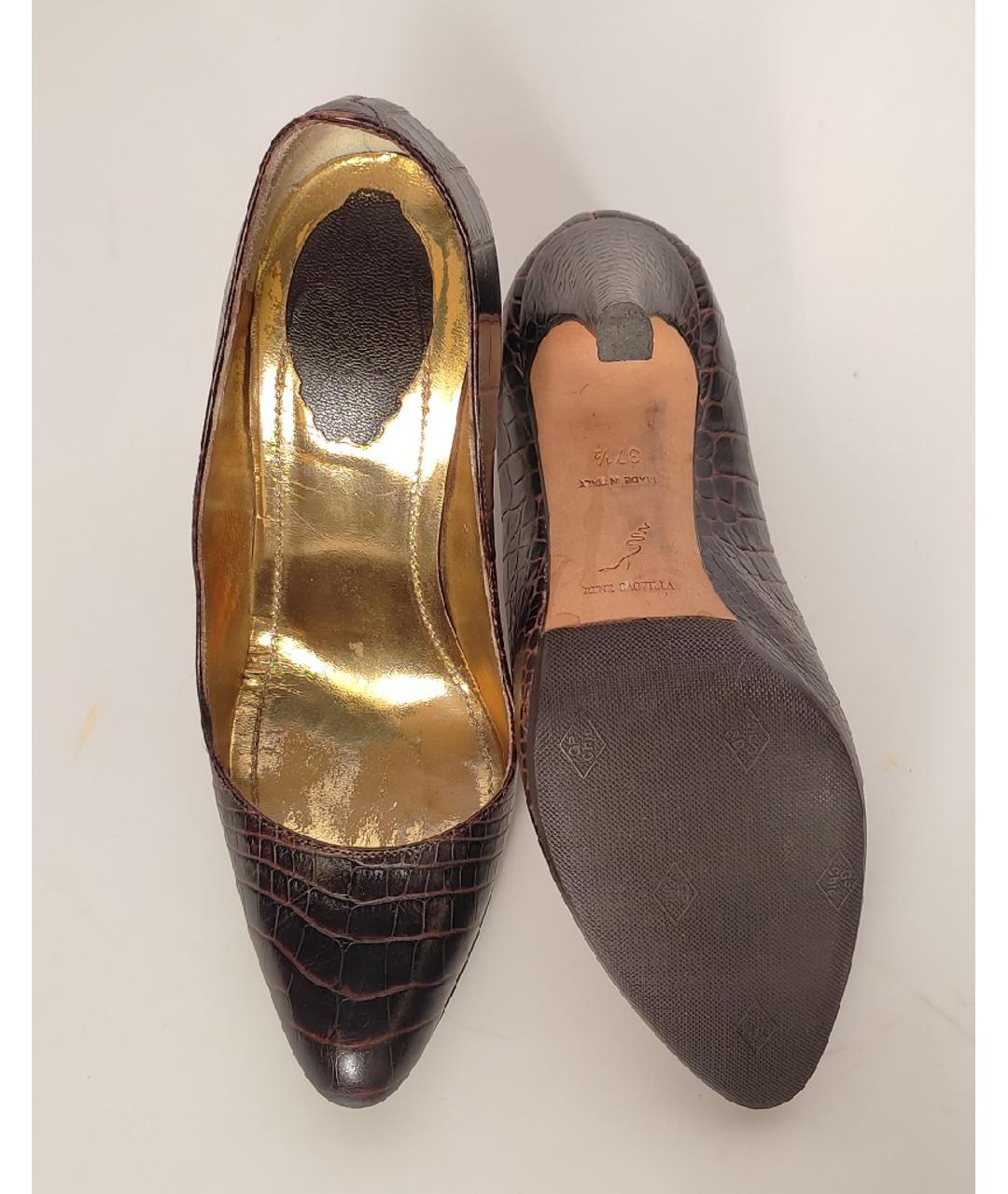 RENE CAOVILLA Коричневые туфли из экзотической кожи, фото 5