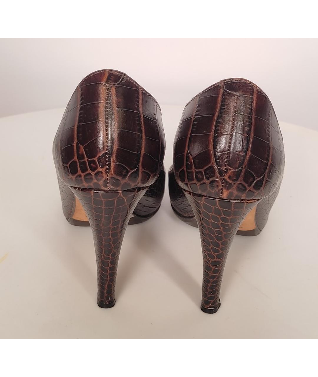 RENE CAOVILLA Коричневые туфли из экзотической кожи, фото 4