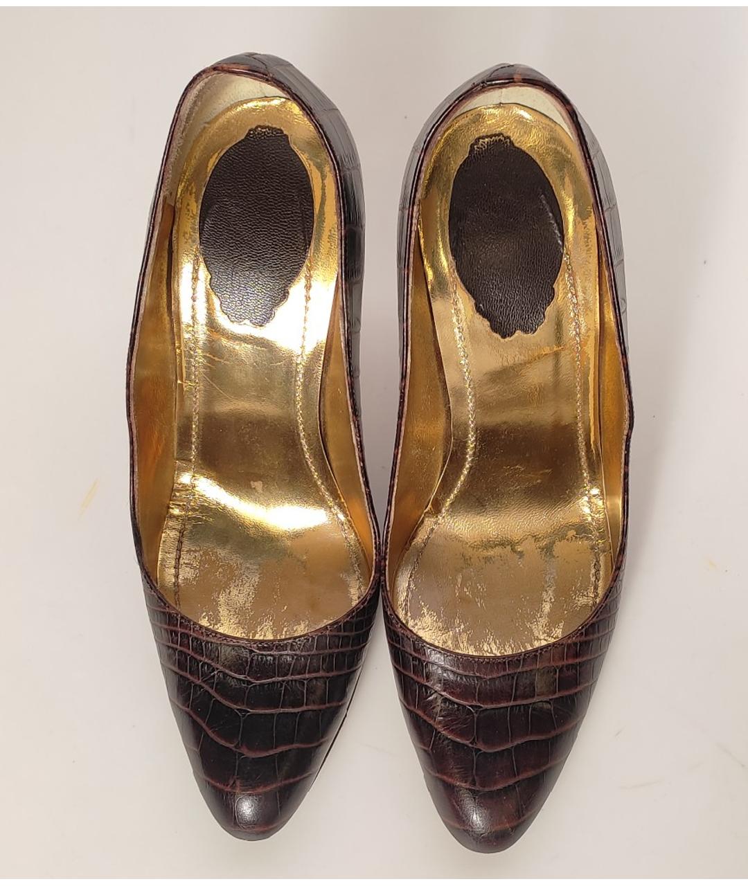 RENE CAOVILLA Коричневые туфли из экзотической кожи, фото 3