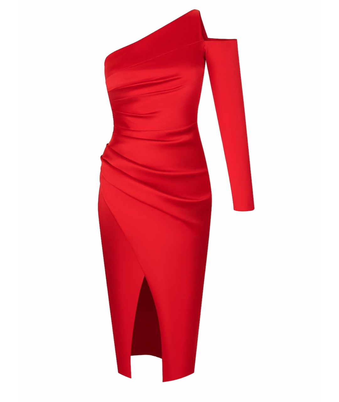 RASARIO Красное атласное вечернее платье, фото 1