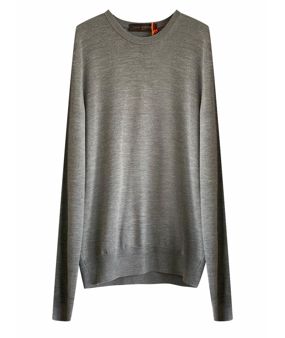 LOUIS VUITTON PRE-OWNED Серый шерстяной джемпер / свитер, фото 1