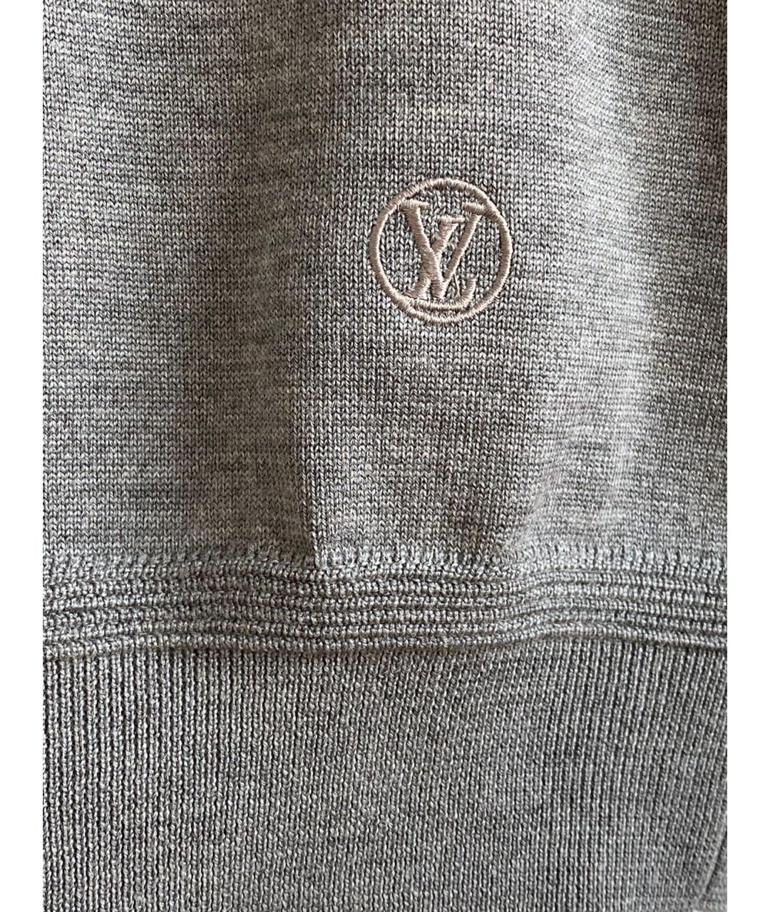 LOUIS VUITTON PRE-OWNED Серый шерстяной джемпер / свитер, фото 4