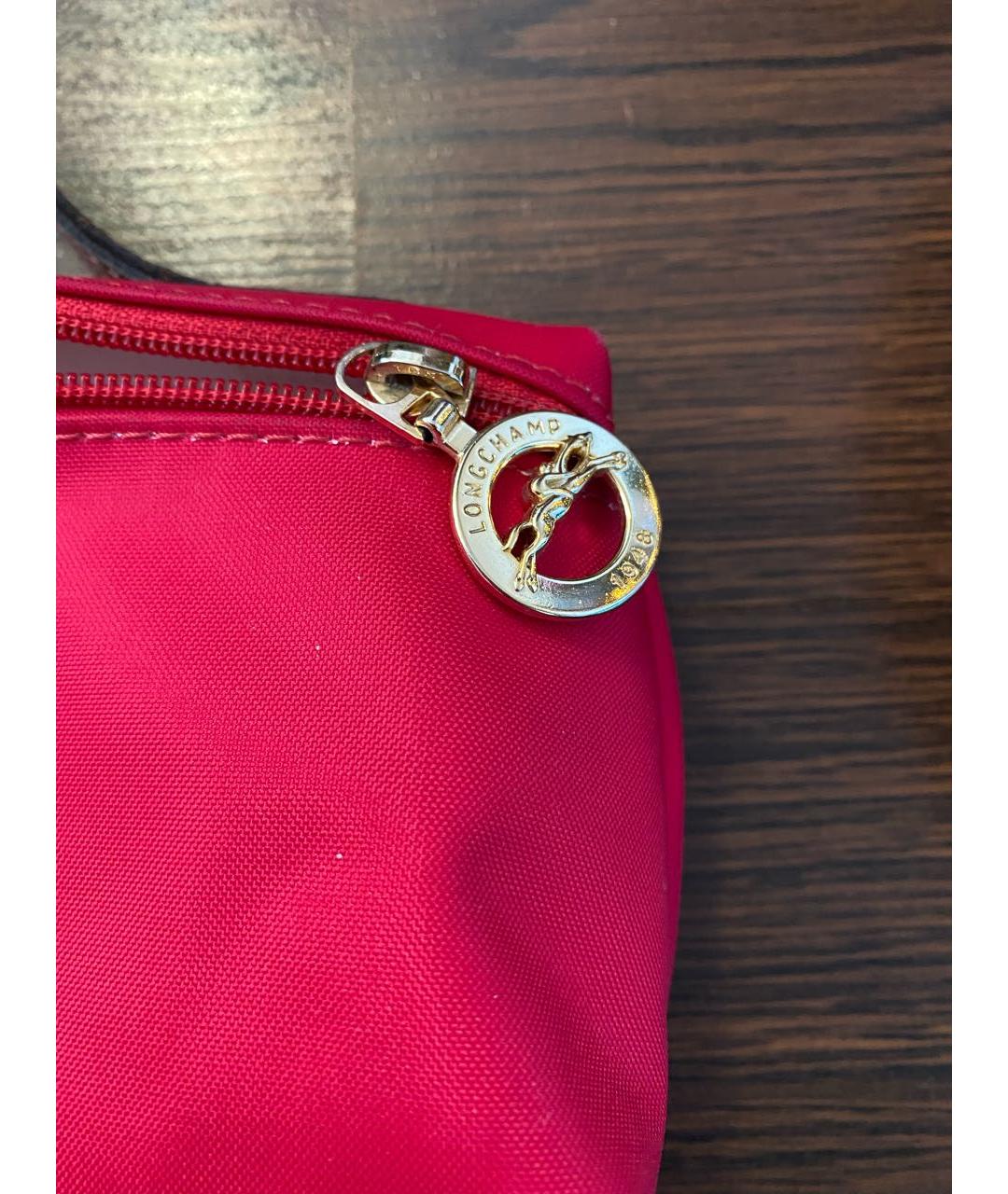 LONGCHAMP Красная синтетическая косметичка, фото 5