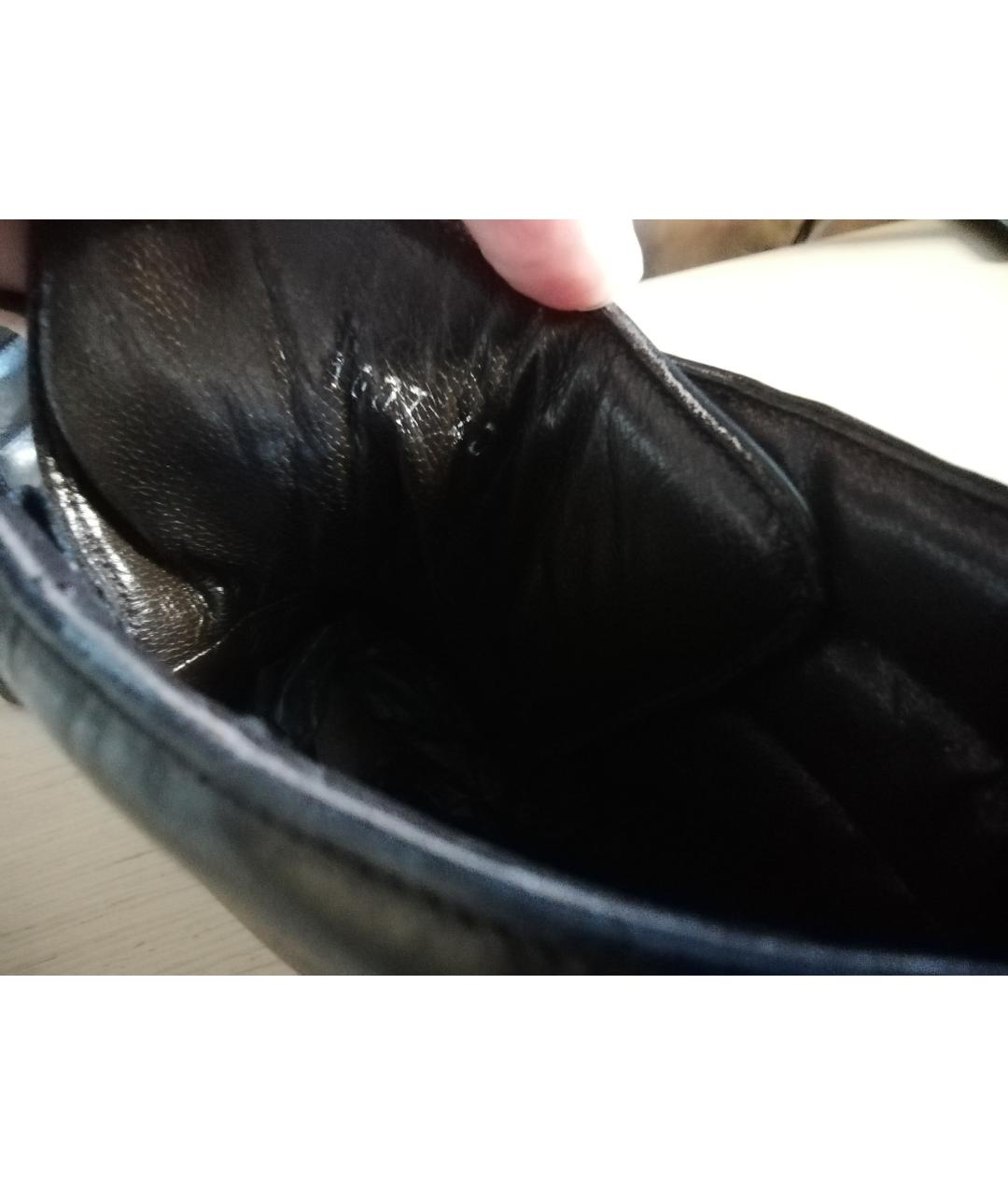 CALVIN KLEIN Черные кожаные высокие ботинки, фото 5