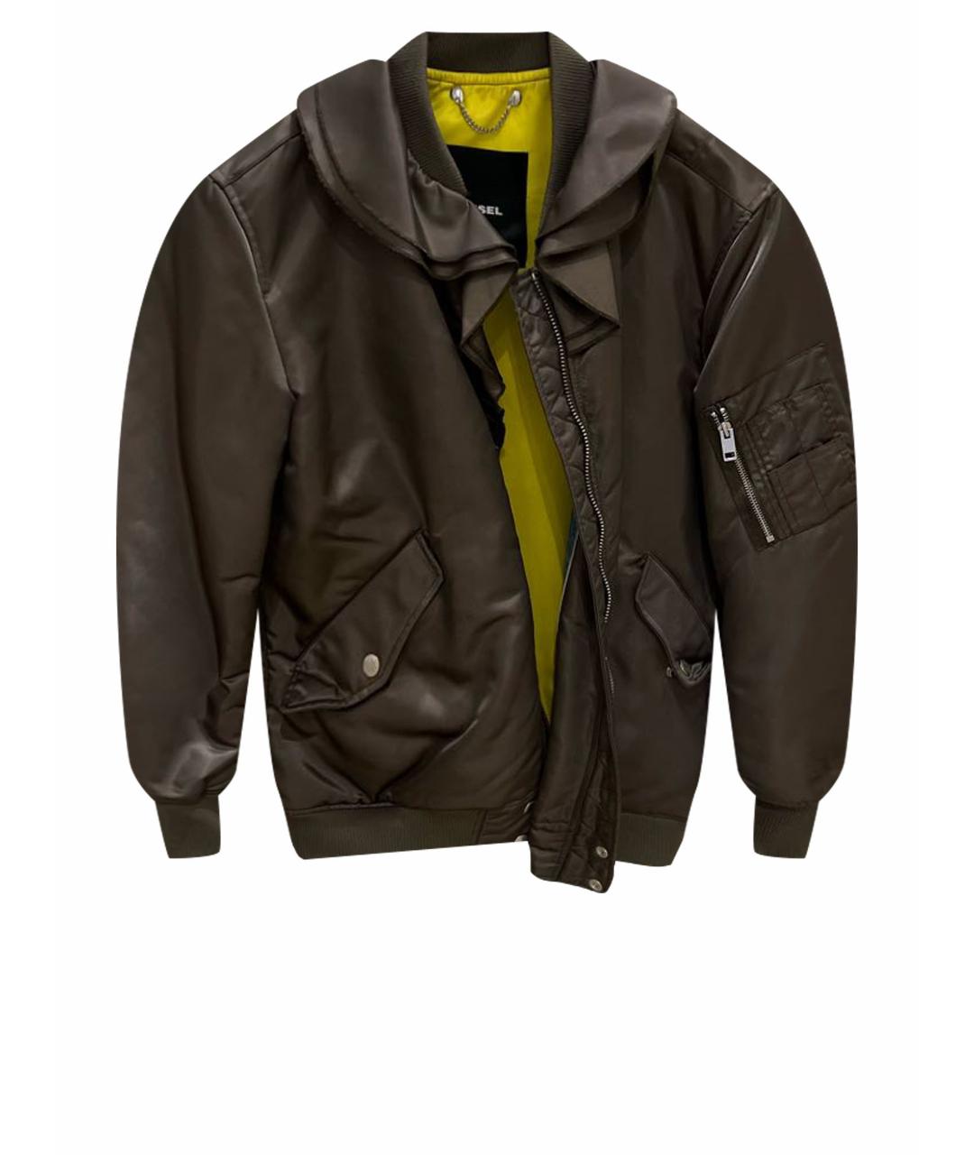 DIESEL Зеленая полиамидовая куртка, фото 1