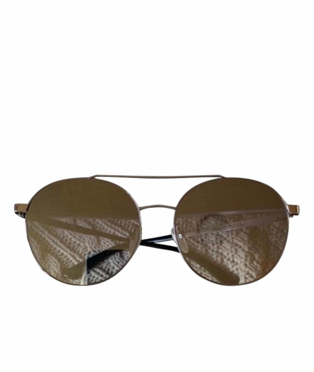 ALEXANDER MCQUEEN Серые металлические солнцезащитные очки, фото 1